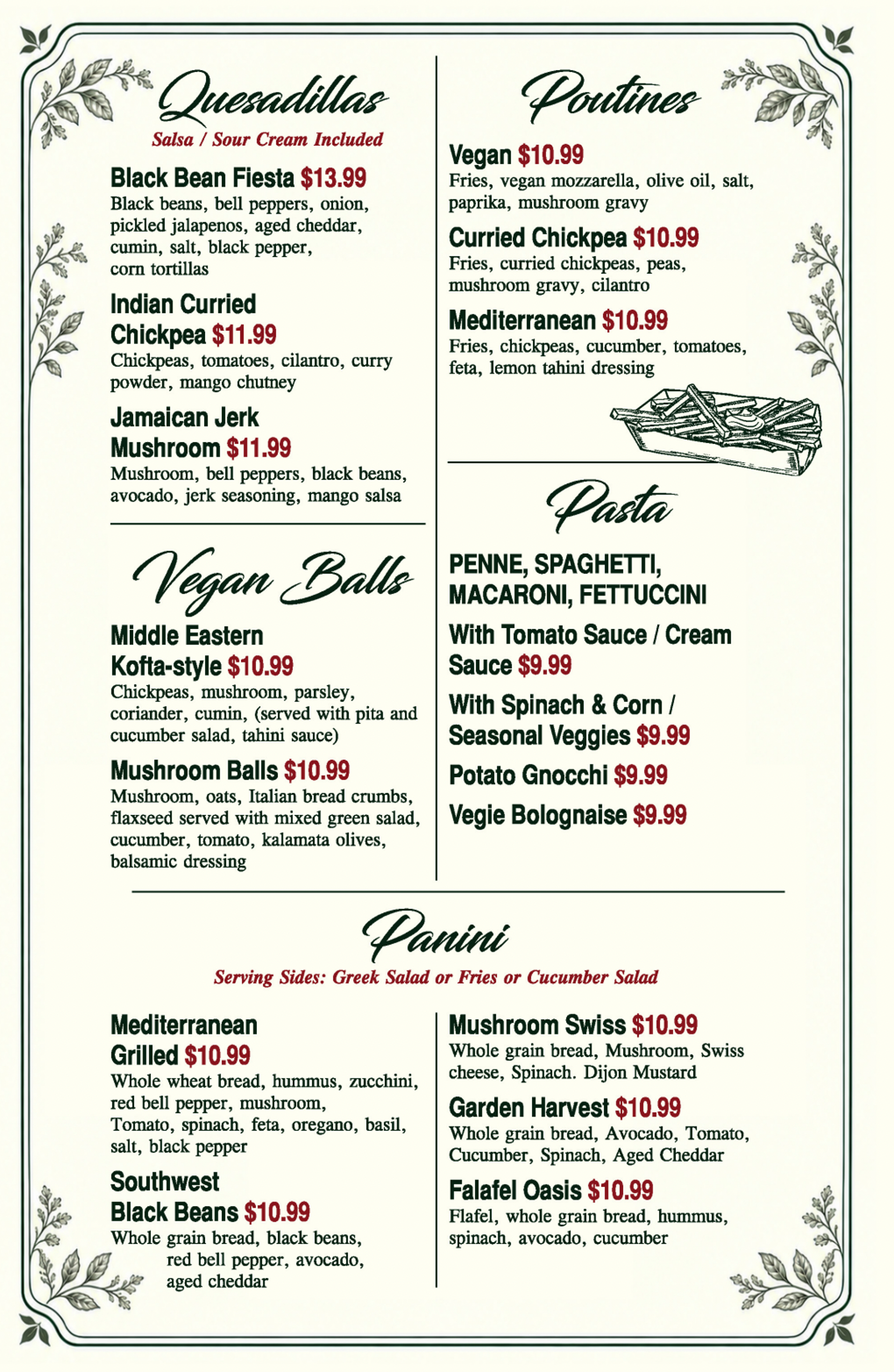 Fresh Food Menu · Page 2