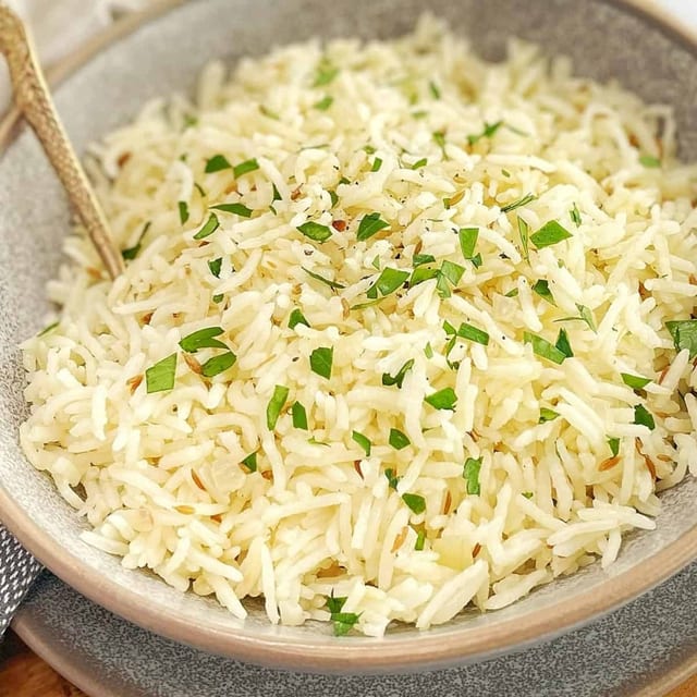 Jeera Rice (Cumin Rice).