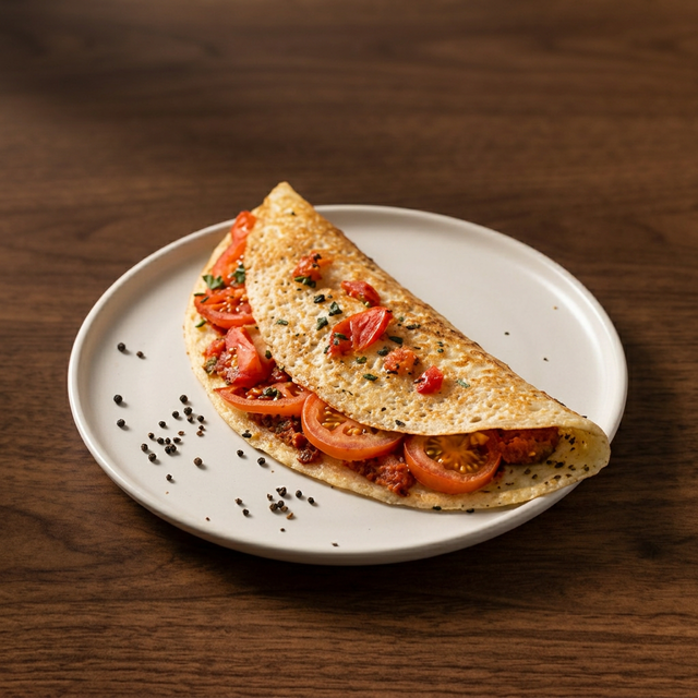 Masala Tofu, Tomato, Cilantro Dosa.