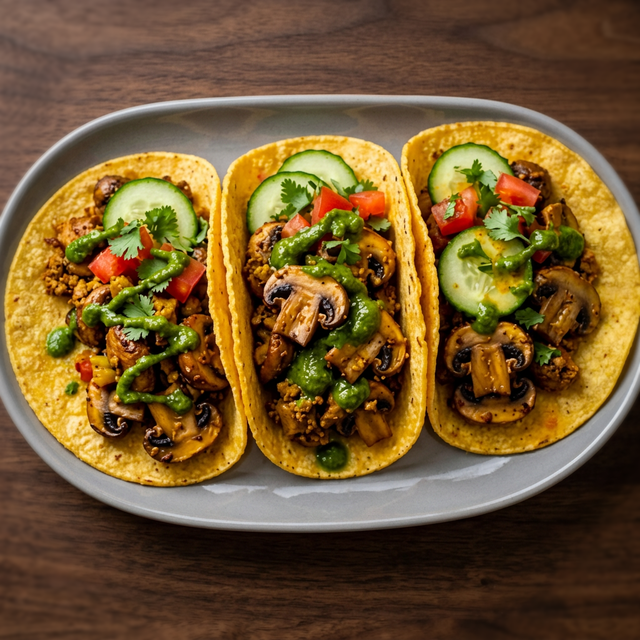 Indian Masala Mushroom Tacos