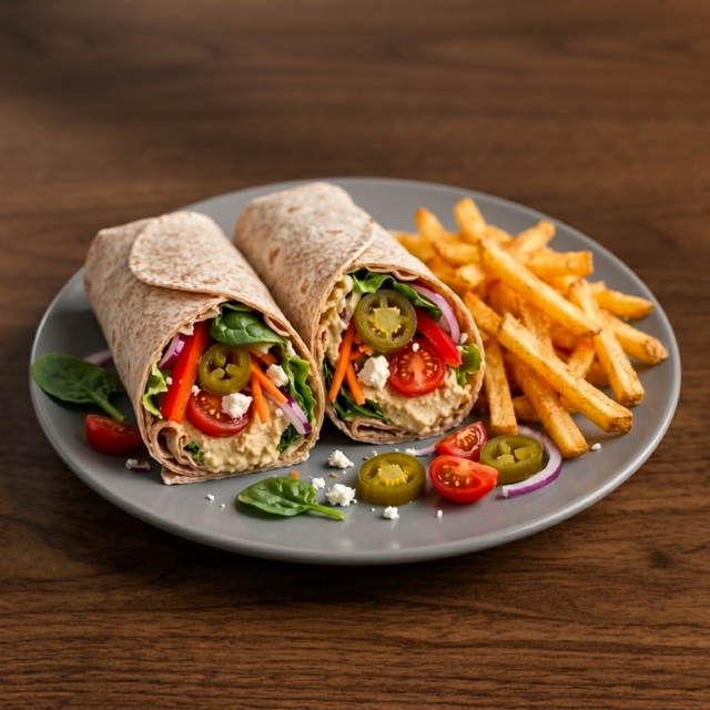 Mediterranean Hummus Veggie Wrap
