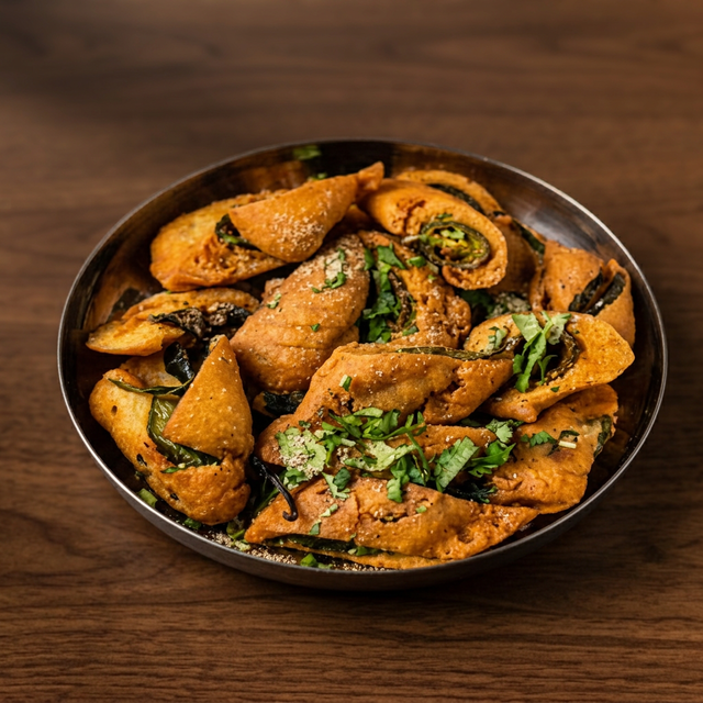 Cut Mirchi Bhaji (Cut Chili Fritters).