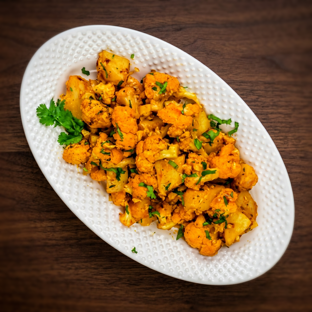Aloo Gobhi (Potato & Cauliflower Curry).
